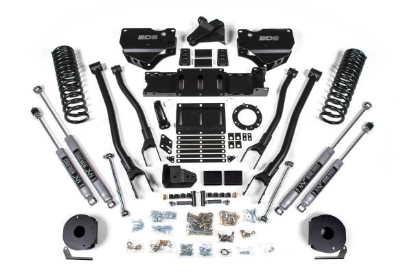 BDS Suspension - 4 Inch Lift Kit w/ 4-Link Ram 2500 w/ Rear Air Ride 19-24 4WD Gas NX2 Nitro Shocks