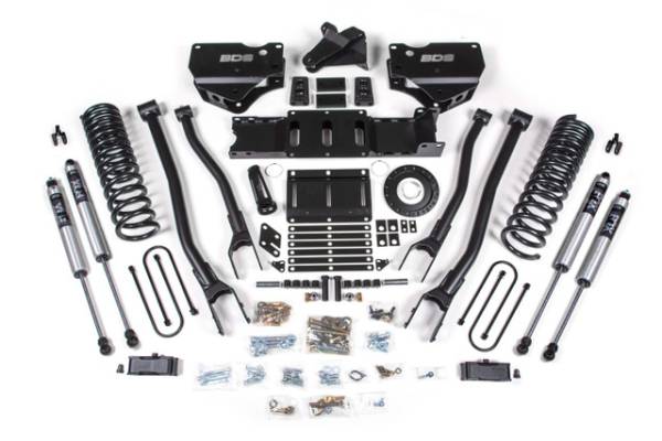 BDS Suspension - 4 Inch Lift Kit w/ 4-Link Ram 3500 19-23 4WD Diesel 8 Bolt Fox 2.0 Performance Shocks