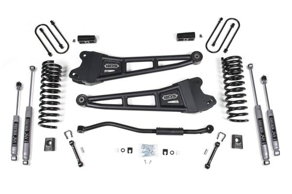 BDS Suspension - 3 Inch Lift Kit w/ Radius Arm Ram 3500 19-24 4WD Diesel No Factory Rear Overload Leaf NX2 Nitro Shocks