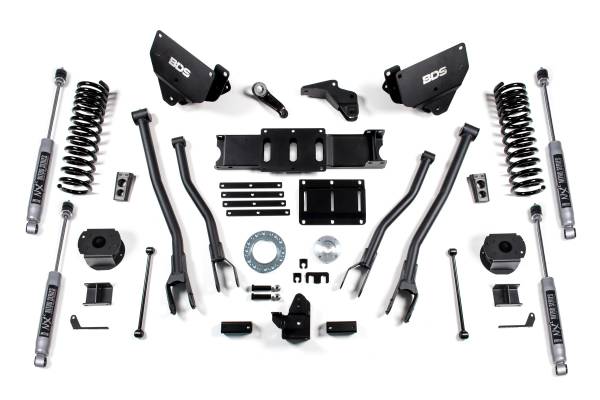 BDS Suspension - 5.5 Inch Lift Kit Ram 2500 w/ Rear Air Ride 14-18 4WD Gas NX2 Nitro Shocks