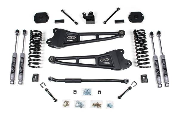 BDS Suspension - 3 Inch Lift Kit w/ Radius Arm Ram 2500 14-18 4WD Diesel Fox 2.0 Performance Shocks