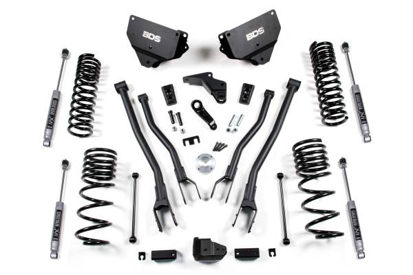 BDS Suspension - 4 Inch Lift Kit w/ 4-Link Ram 2500 14-18 4WD Gas NX2 Nitro Shocks