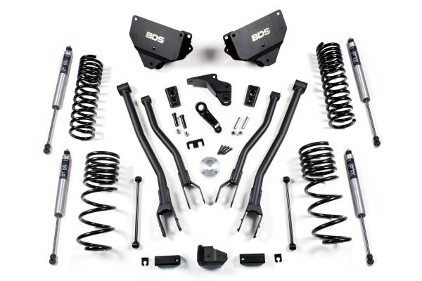 BDS Suspension - 4 Inch Lift Kit w/ 4-Link Ram 2500 14-18 4WD Gas Fox 2.0 Performance Shock