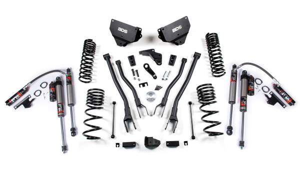 BDS Suspension - 4 Inch Lift Kit w/ 4-Link Ram 2500 14-18 4WD Gas Fox 2.5 Performance Elite Shocks