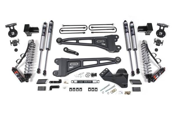 BDS Suspension - 4 Inch Lift Kit w/ Radius Arm FOX 2.0 Performance Shocks Coil-Over Conversion Ford F250/F350 Super Duty 17-19 4WD Diesel Leaf Springs