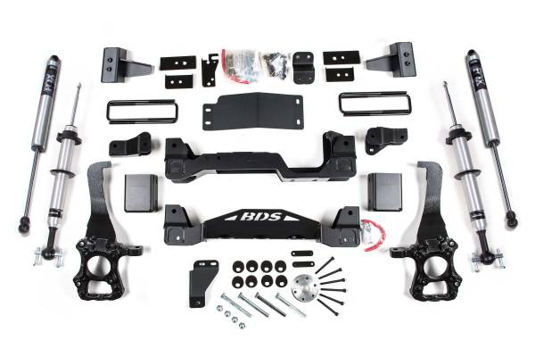 BDS Suspension - 4 Inch Lift Kit FOX 2.0 Performance Shocks Internal Floating Piston Strut Ford F150 15-20 4WD