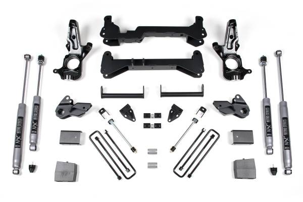 BDS Suspension - 7 Inch Lift Kit Silverado/Sierra 2500HD 01-10 2WD Carrier Below Crossmember W/NX2 Nitro Shocks