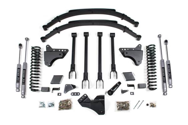 BDS Suspension - 8 Inch Lift Kit 4-Link Conversion Ford F250/F350 Super Duty 11-16 4WD Gas NX2 Nitro Shocks