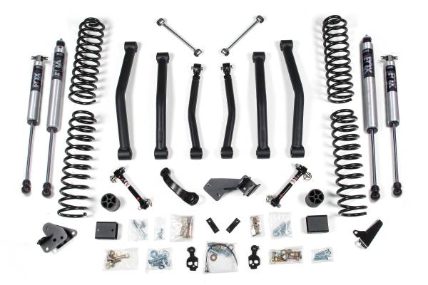 BDS Suspension - 4.5 Inch Lift Kit Jeep Wrangler JK 07-11 4-Door Fixed Sway Bar Link Fox 2.0 Performance Shocks