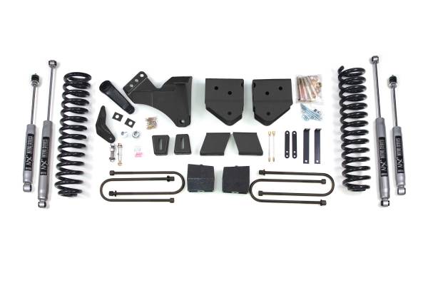 BDS Suspension - 6 Inch Lift Kit Ford F250/F350 Super Duty 08-10 4WD Gas Block With Factory Overload NX2 Nitro