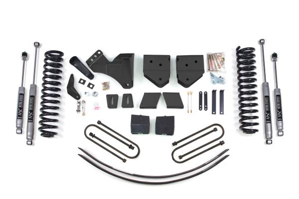 BDS Suspension - 6 Inch Lift Kit Ford F250/F350 Super Duty 05-07 4WD Diesel 3 Inch Block Plus Add A Leaf With Overload NX2 Nitro