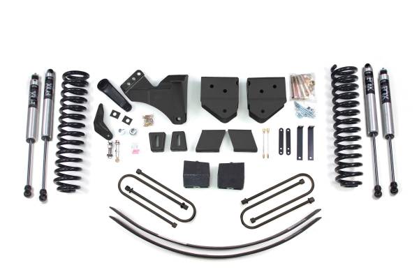 BDS Suspension - 6 Inch Lift Kit Ford F250/F350 Super Duty 05-07 4WD Diesel 3 Inch Block Plus Add A Leaf With Overload FOX 2.0 Performance