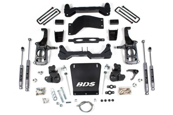 BDS Suspension - 4.5 Inch Lift Kit Silverado/Sierra 2500HD/3500HD 11-19 2 Inch Block Without Overload NX2 Nitro