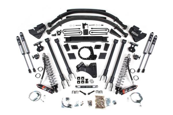 BDS Suspension - 9 inch Inch Lift Kit w/ 4-Link FOX 2.5 Performance Elite Coil-Over Conversion Ford F250/F350 Super Duty 20-22 4WD Diesel