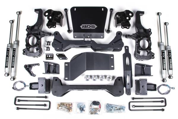 BDS Suspension - 5 Inch Lift Kit Silverado/Sierra 2500HD/3500HD 20-24 4WD 5 Inch Block With Overload NX2 Nitro