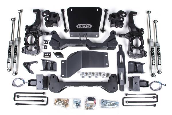 BDS Suspension - 6.5 Inch Lift Kit Silverado/Sierra 2500HD/3500HD 20-24 4WD 5 Inch Block With Overload NX2 Nitro