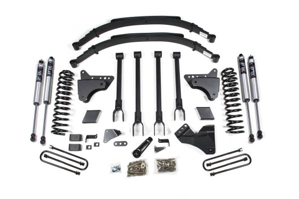 BDS Suspension - 6 Inch Lift Kit w/ 4-Link Ford F250/F350 Super Duty 11-16 4WD Diesel 3 Inch Rear Blocks NX2 Nitro