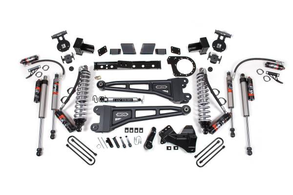 BDS Suspension - 6 Inch Lift Kit w/ Radius Arm FOX 2.5 Performance Elite Coil-Over Conversion Ford F250/F350 Super Duty 17-19 4WD Diesel 5 Inch Block With 3 Leaf Main Performance Elite