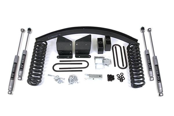 BDS Suspension - 6 Inch Lift Kit Ford Bronco 78-79 4WD Staggered Front Shock Rear Leaf Springs NX2 Nitro