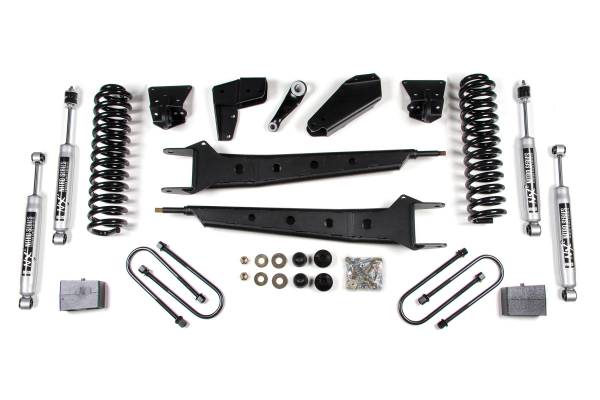 BDS Suspension - 6 Inch Lift Kit w/ Radius Arm Ford F100/F150 80-96 4WD 4 Inch Block with Add A Leaf NX2 Nitro