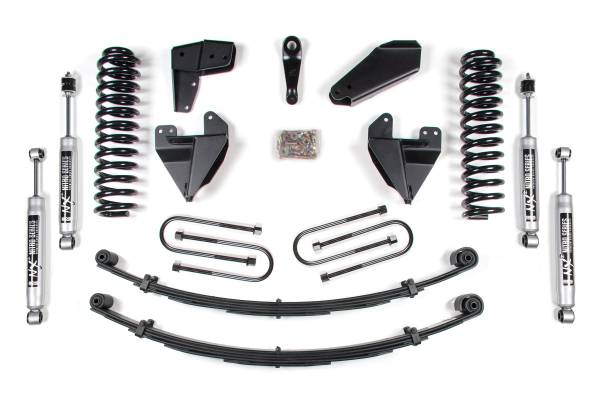 BDS Suspension - 6 Inch Lift Kit w/ Radius Arm Ford F150/Bronco 80-96 4WD Leaf Springs NX2 Nitro