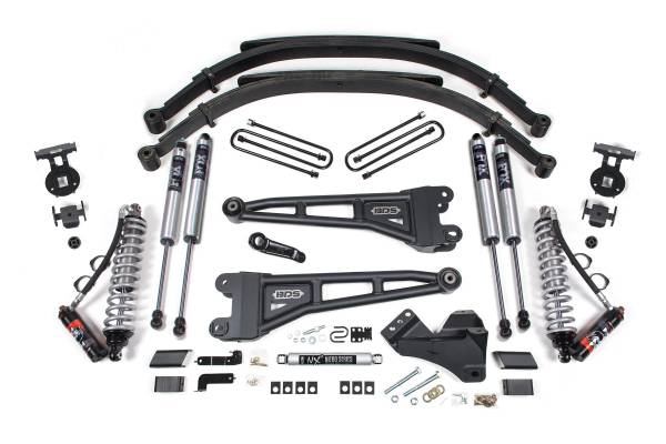 BDS Suspension - 5 Inch Lift Kit w/ Radius Arm FOX 2.5 Coil-Over Conversion Performance Elite Ford F250/F350 Super Duty 23-24 4WD Diesel Leaf Springs 2.0 Performance