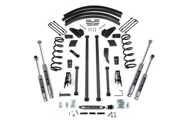 BDS Suspension - 4.5 Inch Lift Kit Long Arm Conversion Dodge Ram 2500/3500 94-99 4WD Block with Factory Overload FOX 2.0 Performance