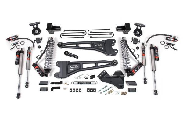 BDS Suspension - 4 Inch Lift Kit w/ Radius Arm FOX 2.5 Performance Elite Coil-Over Conversion Ford F250/F350 Super Duty 17-19 4WD Diesel 5 Inch Block 2 Leaf Main FOX 2.5 Performance Elite