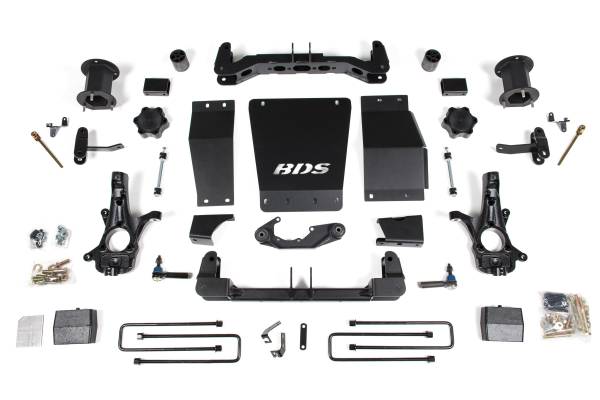 BDS Suspension - 6 Inch Lift Kit GMC Sierra 1500 14-18 4WD Magneride Equipped Aluminum / Stamped Steel Control Arm