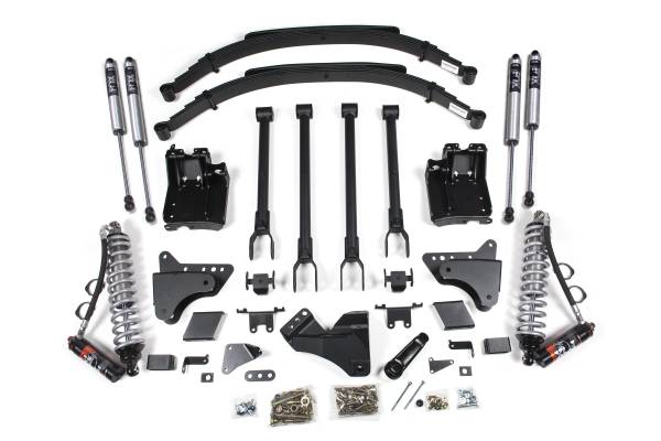 BDS Suspension - 6 Inch Lift Kit w/ 4-Link FOX 2.5 Performance Elite Coil-Over Conversion Ford F250/F350 Super Duty 11-16 4WD Diesel Factory 3 Inch Rear Blocks