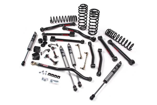 JKS Manufacturing - 2018-2023 Jeep Wrangler JL 2 Door 3 Inch J-Krawl System Rubber Fox 2.0 Performance Series Shocks PS Front/Rear HD Rate Coils JSPEC