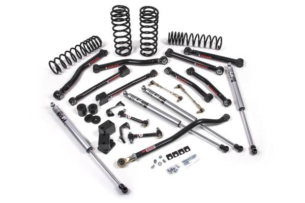 JKS Manufacturing - 2018-2024 Jeep Wrangler JL J-Krawl 3 Inch Lift Kit 2 Door w/Fox Adventure Series Shocks HD Rate Coils JSPEC