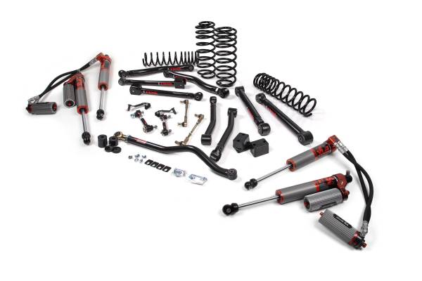 JKS Manufacturing - 2018-2024 Jeep Wrangler JL J-Krawl 2.5 Inch Lift Kit 4 Door w/Fox 3.0 Factory Race Series IBP Shocks Standard Rate Coils JSPEC