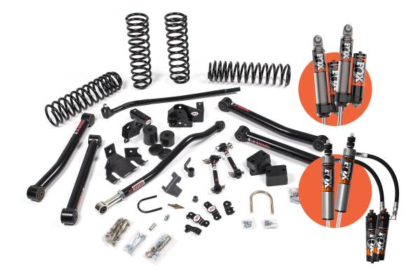 JKS Manufacturing - 2007-2018 Jeep Wrangler JK 2 Door 3.5 Inch J-Konnect Suspension Lift Kit w/ Fox 2.5 Performance Elite Series R/R DSC Shocks 4WD JSPEC