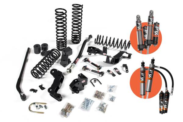 JKS Manufacturing - 2007-2018 Jeep Wrangler JK 2 Door 3.5 Inch J-Kontrol Suspension Lift Kit w/ Fox 2.5 Performance Elite Series R/R DSC Shocks 4WD JSPEC