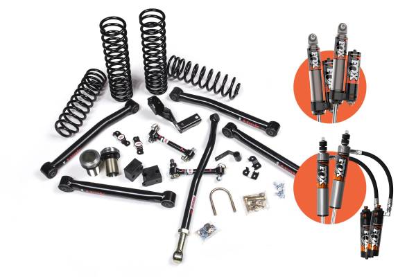 JKS Manufacturing - 07-18 Jeep Wrangler JK 2 Door 3.5 Inch J-Lander Suspension Lift Kit w/ Fox 2.5 Performance Elite Series R/R DSC Shocks 4WD JSPEC