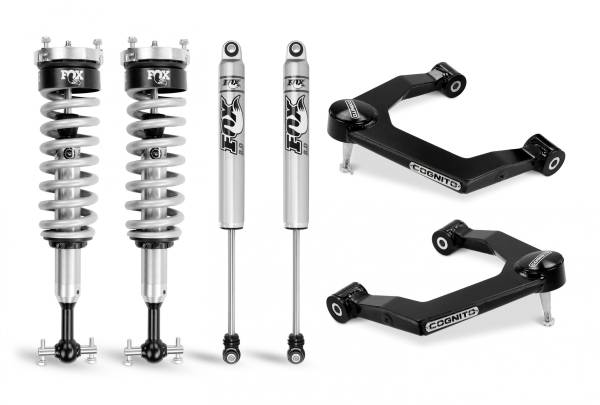 Cognito Motorsports Truck - Cognito 1-Inch Performance Uniball Leveling Kit With Fox PS Coilover 2.0 IFP Shocks for 19-22 Silverado Trail Boss/Sierra AT4 1500 4WD