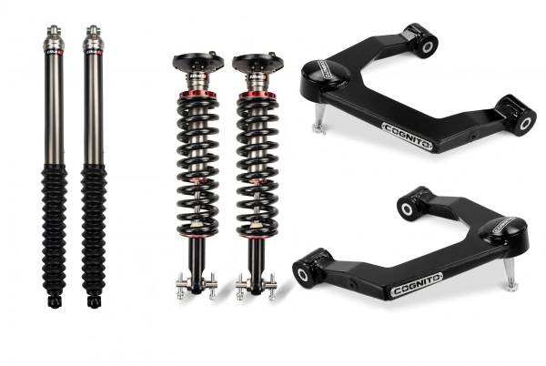 Cognito Motorsports Truck - Cognito 1-Inch Performance Leveling Kit With Elka 2.0 IFP Shocks for 19-22 Silverado Trail Boss/Sierra AT4 1500 4WD