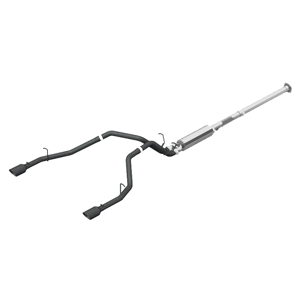 MBRP - Cat Back Exhaust System Dual Split Rear Black Coated For 19-24 RAM Hemi 1500 5.7L Crew/Quad Cab MBRP