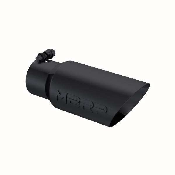 MBRP - Exhaust Tip 4 Inch O.D. Dual Wall Angled 3 Inch Inlet 10 Inch Length Black MBRP