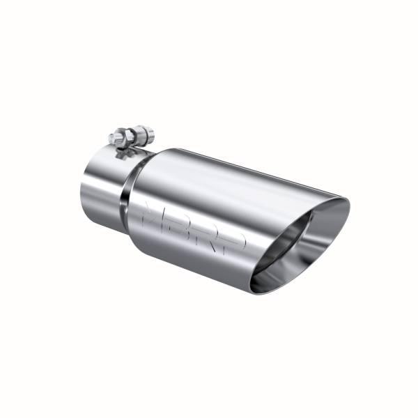 MBRP - Exhaust Tip 4 Inch O.D. Dual Wall Angled 3 Inch Inlet 10 Inch Length T304 Stainless Steel MBRP