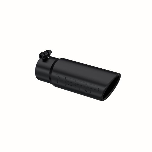 MBRP - Exhaust Tip 3 1/2 Inch O.D. Angled Rolled End 3 Inch Inlet 10 Inch Length Black T304 Stainless Steel MBRP