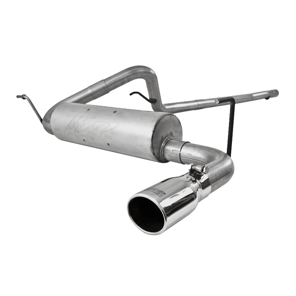 MBRP - Cat Back Exhaust System Single Side Aluminized Steel For 07-11 Jeep Wrangler 2/4 Door3.8L V6 MBRP