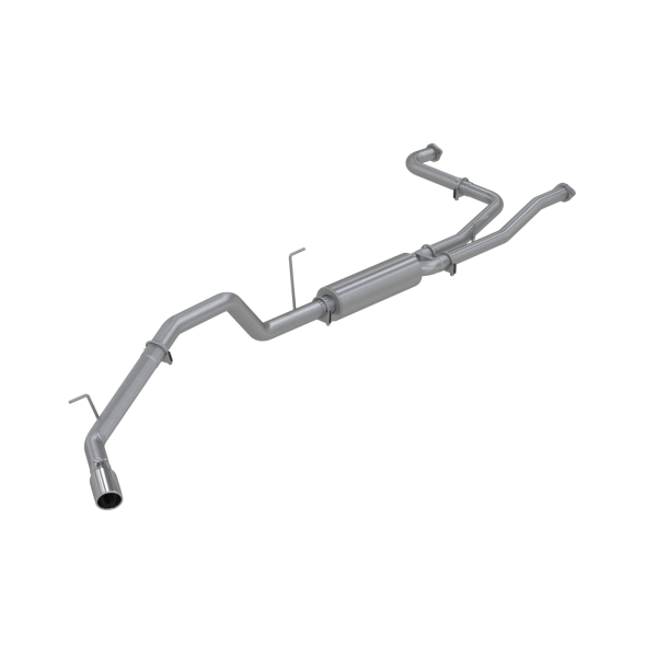 MBRP - Cat Back Exhaust System Single Side Aluminized Steel For 04-15 Nissan Titan 5.6L, Extended Cab/Crew Cab MBRP