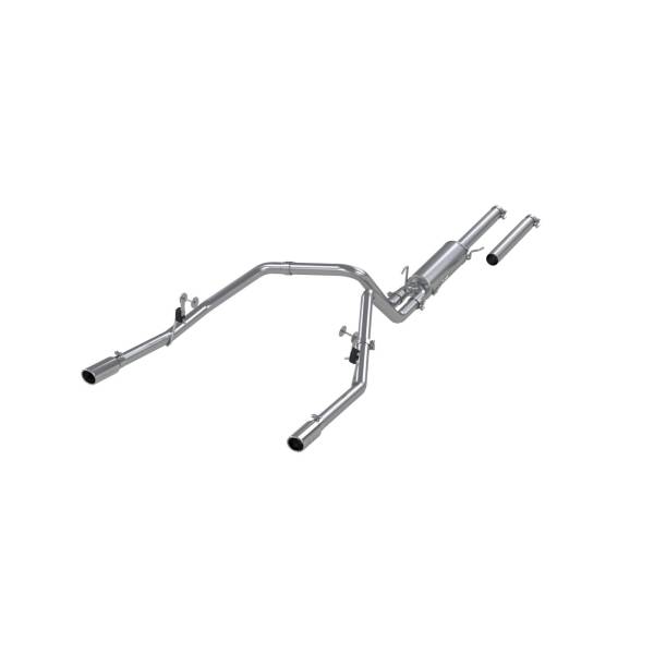 MBRP - 3 Inch Cat Back Exhaust System 2.5 Inch Dual Split Rear For 04-05 Dodge Ram Hemi 1500 4.7L and 5.7L Standard Cab/Crew Cab/Short Bed Aluminized Steel MBRP