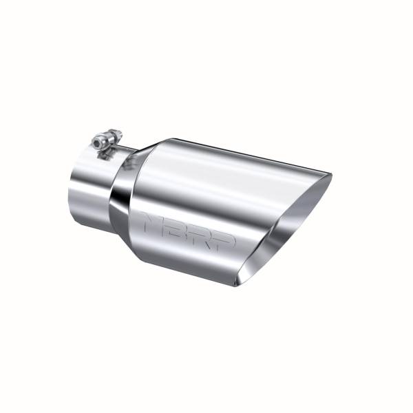 MBRP - Exhaust Tail Pipe Tip 6 Inch O.D. Dual Wall Angled 4 Inch Inlet 12 Inch Length T304 Stainless Steel MBRP