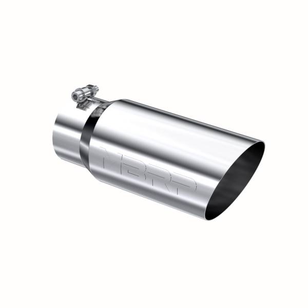 MBRP - Exhaust Tail Pipe Tip 5 Inch O.D. Angled Single Walled 4 Inch Inlet 12 Inch Length T304 Stainless Steel MBRP