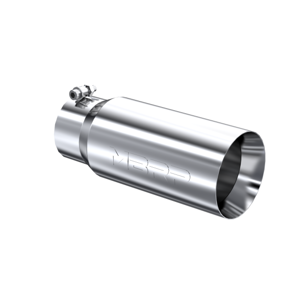 MBRP - Exhaust Tail Pipe Tip 5 Inch O.D. Dual Wall Straight 4 Inch Inlet 12 Inch Length T304 Stainless Steel MBRP