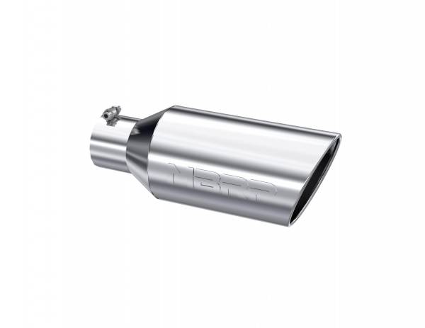 MBRP - Exhaust Tail Pipe Tip 7 Inch O.D. Rolled End 4 Inch Inlet 18 Inch Length T304 Stainless Steel MBRP