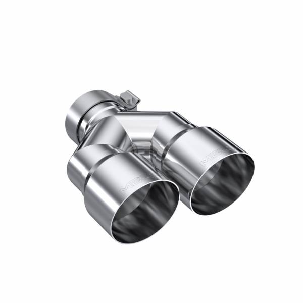 MBRP - T304 Stainless Steel Tip 3.0 Inch ID 4.0 Inch OD Dual Out 9.87 Inch Length Dual Wall MBRP